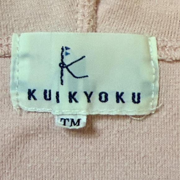 Kumi Kyoku Pink Velour Hoodie for Girls - Picture 2 of 3